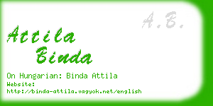 attila binda business card
